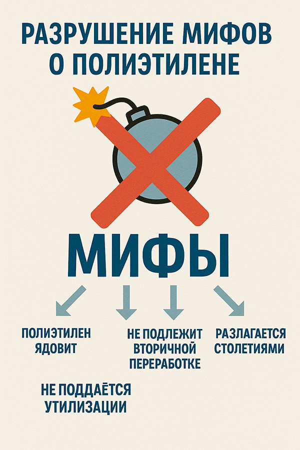 Инфографика разрушения мифов о полиэтилене