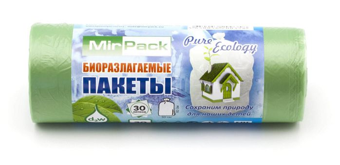 Биоразлагаемые мешки для мусора MIRPACK Биоразлагаемые мешки для мусора MIRPACK