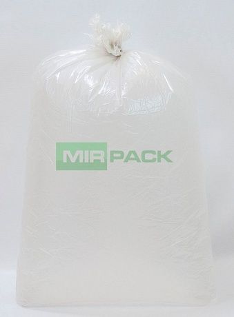 Мешки для мусора 120 л, 40 мкм, в пачках 200 шт. прозрачные, 2 сорт,  2х слойные - Вид 1